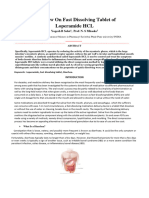 A Review On Fast Dissolving Tablet of Loperamide HCL