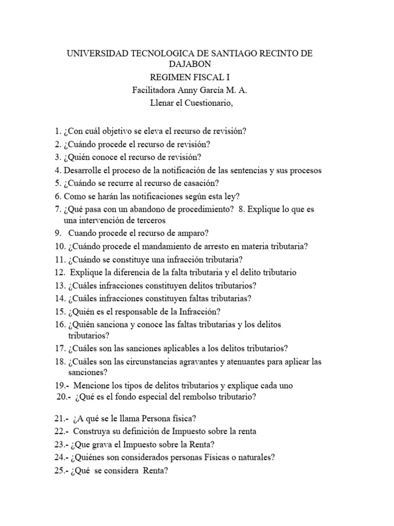 Tarea Cuestionario Isr 2024 | PDF | Impuesto sobre la renta | Impuestos