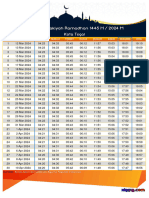 Jadwal Imsakiyah Kota Tegal 2024