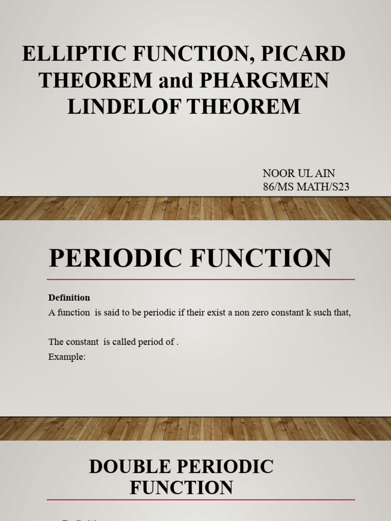 Doubly Periodic Functions and Theorems | PDF | Function (Mathematics ...