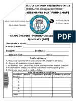 Grade One First Assessment New Syllabus 2024