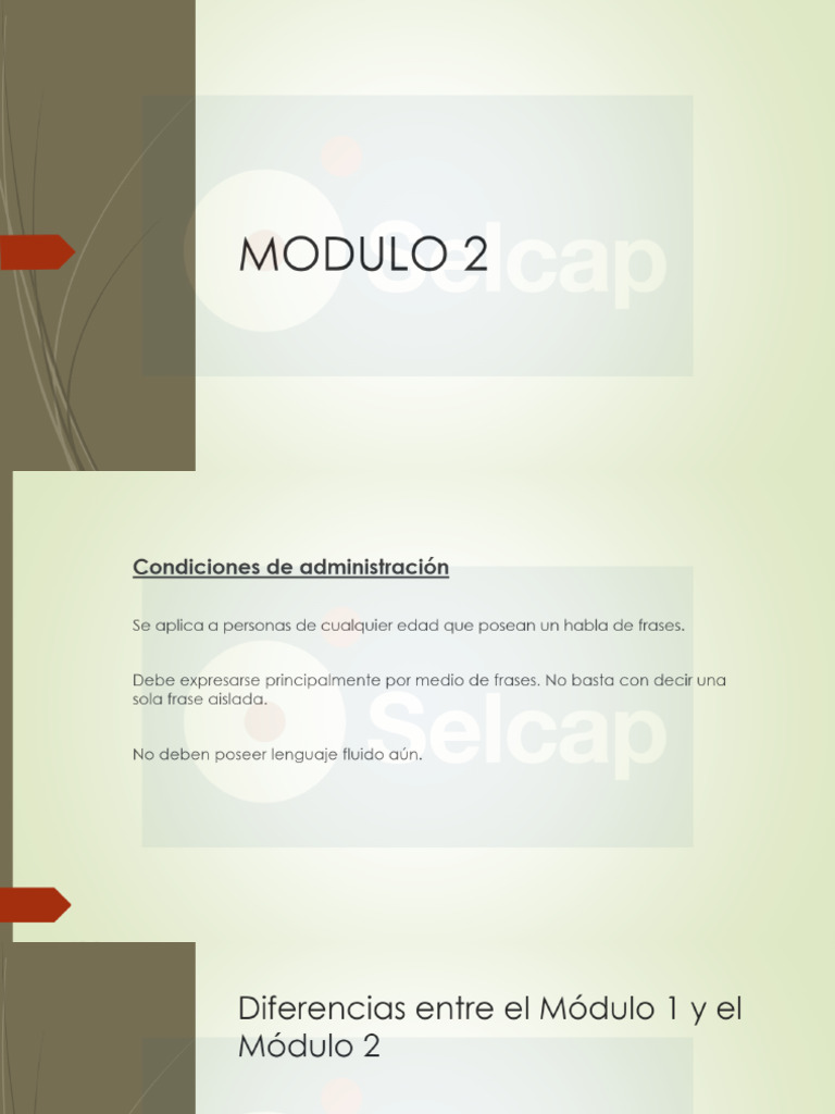 DIAPOSITIVAS ADOS-2 Módulo 2 | PDF