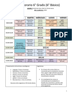 Horario 6to Básico Grupo 1 2023