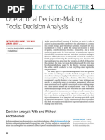 OM Unit 2 Decision Analysis