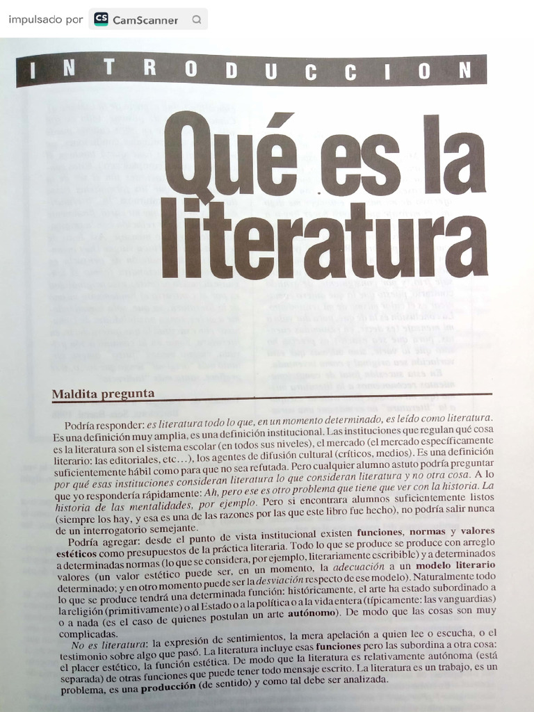 Qué es la literatura - Daniel Link | PDF