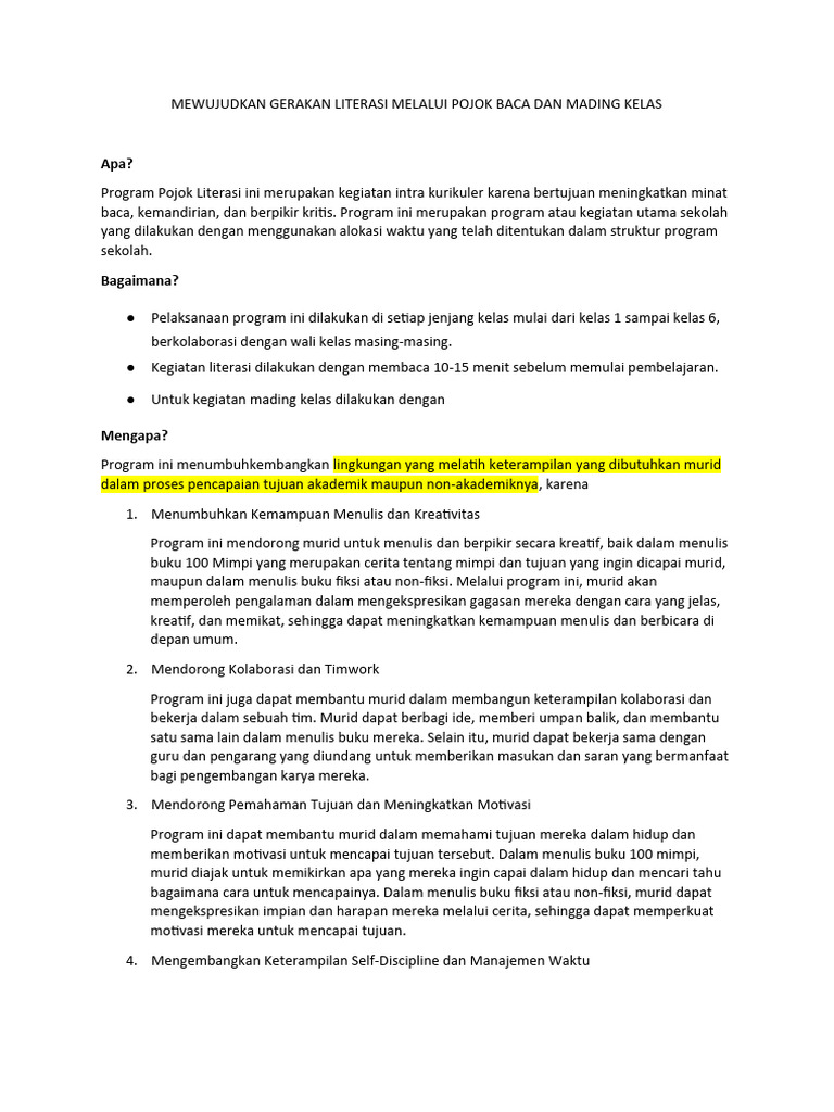 Program Menulis Buku Pdf