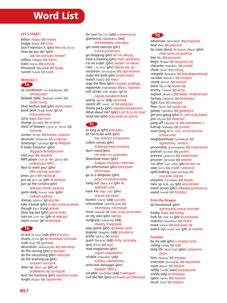Vocabulary for Daily Life | PDF