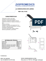 1.FT Camilla Ginecológica en Lámina CGL 70-02