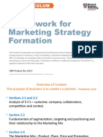 Framework For Market Strategy Framework