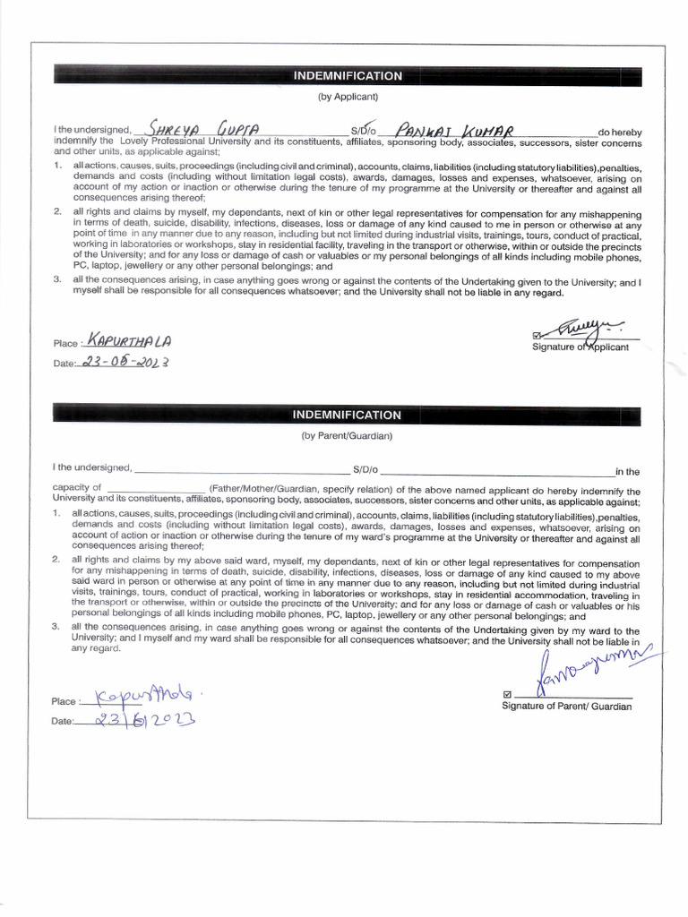 Indemnification | PDF