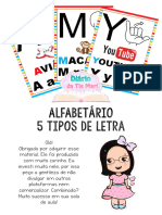 Alfabetário Com Libras + 4 Formas de Letra