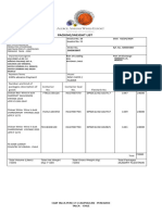 Original Packing List Export Invoice # 10 and #11