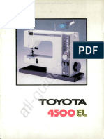 Toyota 4500EL Sewing Machine Instruction Manual
