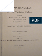 Tahitian Dialect, A New Grammar of The (Burbidge)