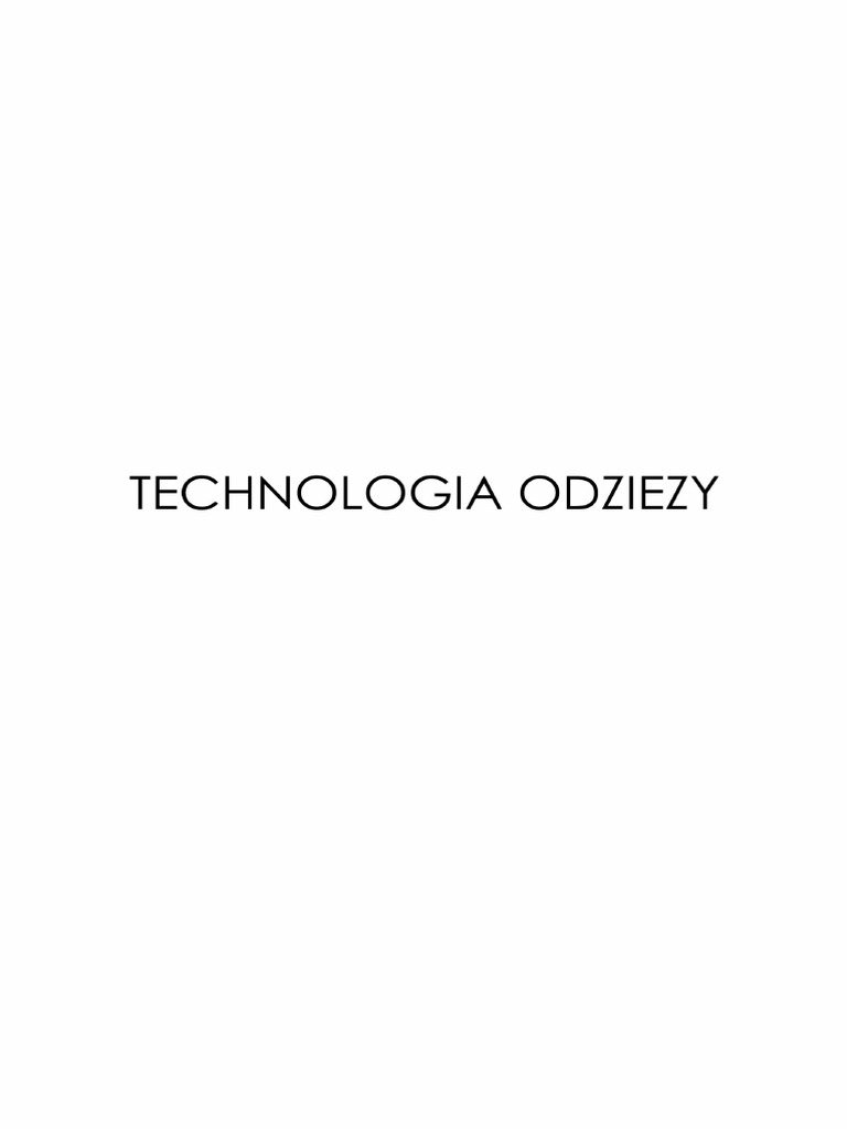Technologia odziezy czesc 1 pdf