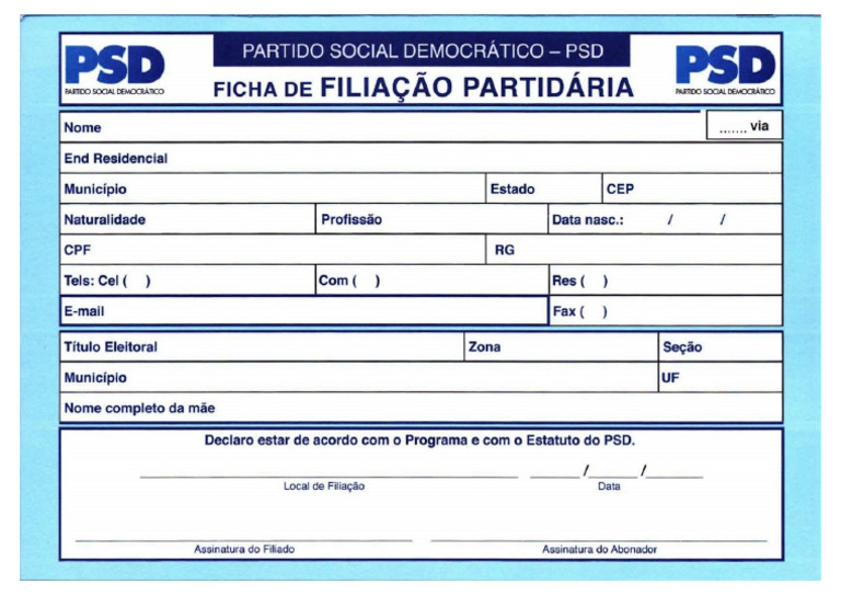 Ficha Filiacao | PDF