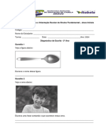 Diagnóstico de Escrita Do Aluno 3º Ano 2024