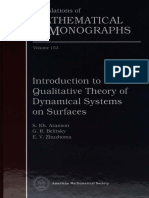 (Translations of Mathematical Monographs, Vol. 153) G. R. Belitsky, and E. V. Zhuzhoma S. Kh. Aranson - Introduction To The Qualitative Theory of Dynamical Systems On Surfaces-American Mathematical So