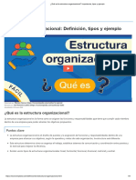 ¿Qué Es La Estructura Organizacional - Importancia, Tipos y Ejemplo