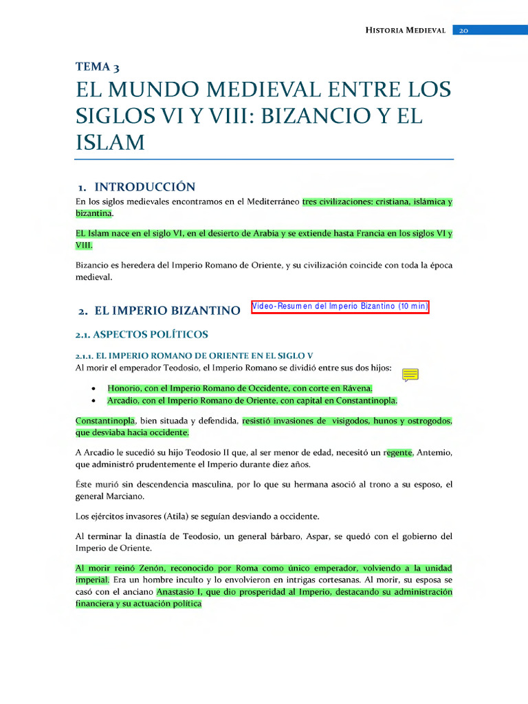 TEMA 3-Bizancio y El Islam | PDF | imperio Bizantino | Justiniano I