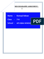 Komayl Adnan Geography Assignment1 AIS 6 Dec 2022