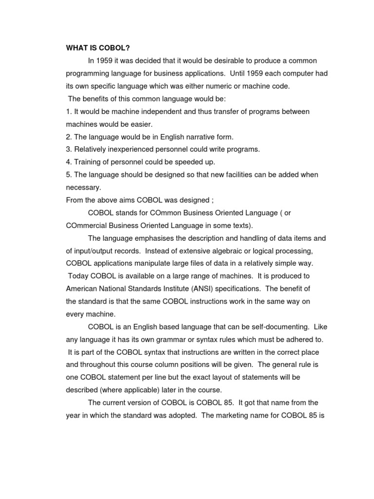 COBOL for Business Programmers | PDF | Subroutine | Computer Programming