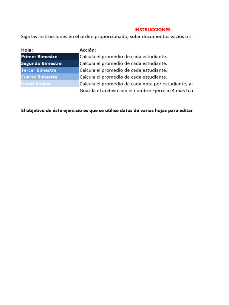 Ejercicio 4 - Excel 2019 | PDF