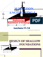 Lecture 11-14-Design of Shallow Foundations