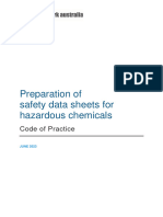 Model Code of Practice Preparation Safety Data Sheets For Hazardous Chemicals
