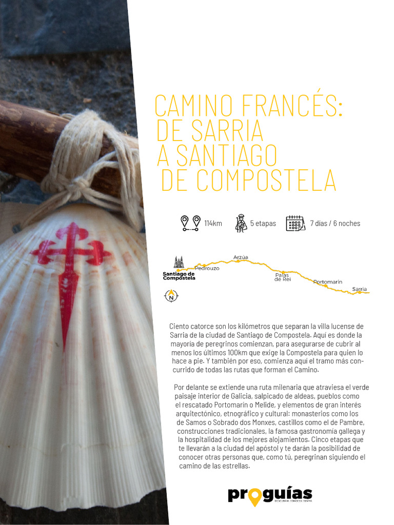 Camino Francés: Sarria a Santiago en 5 Etapas | PDF | Santiago de ...