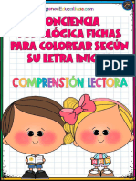 Conciencia Fonologica Fichas para Colorear Segun Su Letra Inicial PDF