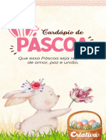 Cardápio de Páscoa 2024 - Criativa Doceria