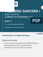 INGENIERIA SANITARIA I - Sesión 3