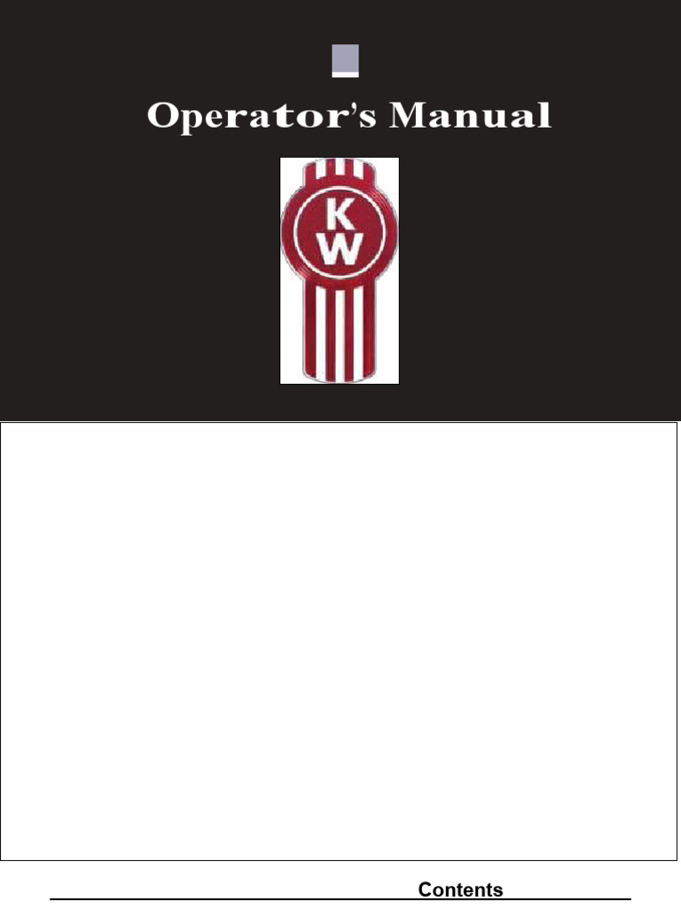 Kenworth T680 T880 Operator's Manual | PDF | Seat Belt | Transport
