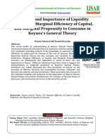 The Role and Importance of Liquidity Preference, Marginal Efficiency of Capital, and Marginal Propensity To Consume in Keynes's General Theory