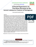 Impact of Social Experience On Customer Purchase Decision in The Social Commerce Context of Instagram