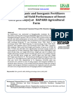 Effect of Organic and Inorganic Fertilizers On Growth and Yield Performance of Sweet Corn (Zea Mays) at BAPARD Agricultural Farm