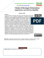 An Empirical Study of Strategic Orientation and Dual Competence On Service Quality