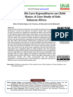 Effect of Health Care Expenditures On Child Mortality Rates: A Case Study of Sub-Saharan Africa