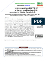 Knowledge of Prevention of COVID-19 Among The Nurses Working in Public Hospitals in Dhaka, Bangladesh