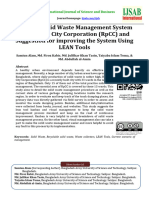 Study On Solid Waste Management System in Rangpur City Corporation (RPCC) and Suggestion For Improving The System Using Lean Tools
