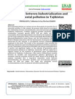 Relationship Between Industrialization and Environmental Pollution in Tajikistan