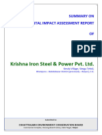 Krishna Iron and Steel EIA Executive Summary - English