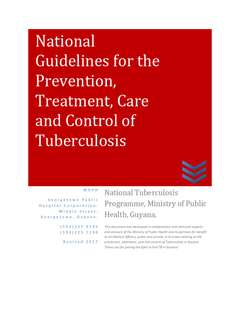 Guyana Tuberculosis Guidelines 2017 | PDF | Tuberculosis | Hiv/Aids