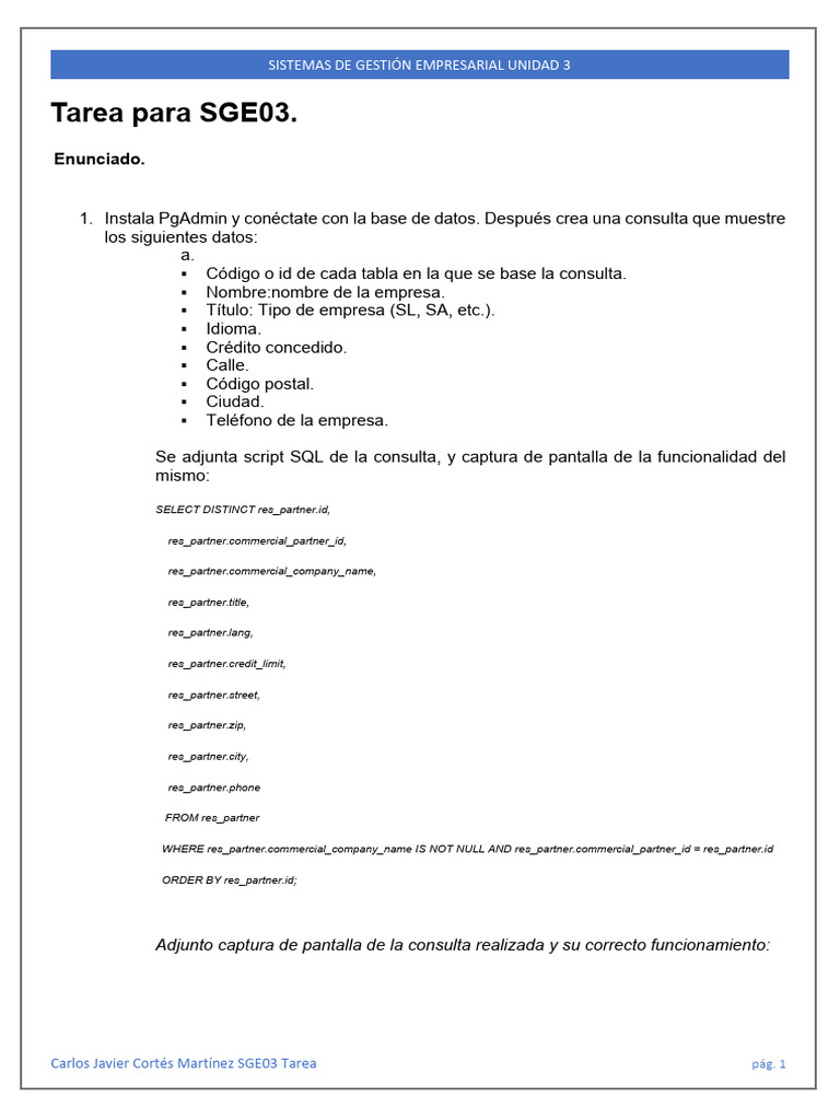 Consulta y gestión de empresas en SQL | PDF | SQL | Software