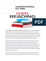 Trik Cara Menjawab Soal Reading Comprehension TOEFL