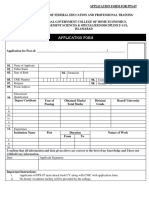 Application Form For Lecturer (PPS-07)