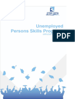 Persons Skills Programme Unemployed: Form Application