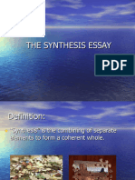 The Synthesis Essay