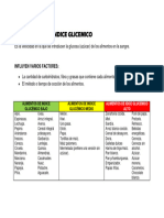 Alimentos e Indice Glucemico